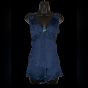 Jones New York Navy Lace Sleepwear Set